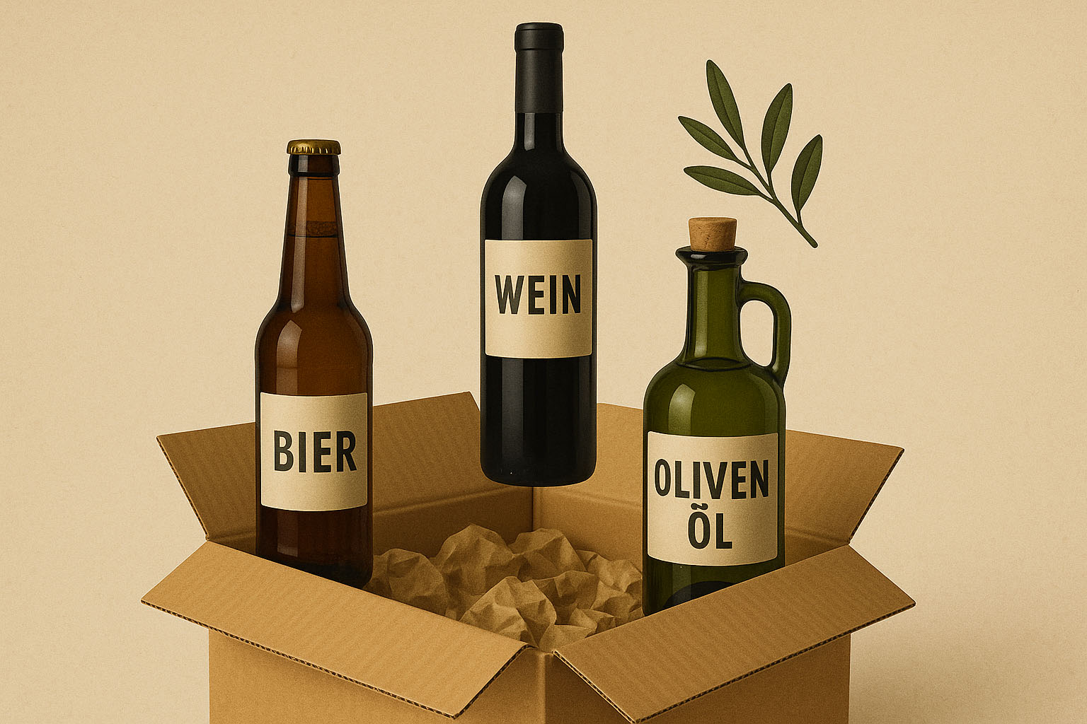 Offener 18er Bierflaschen-Versandkarton